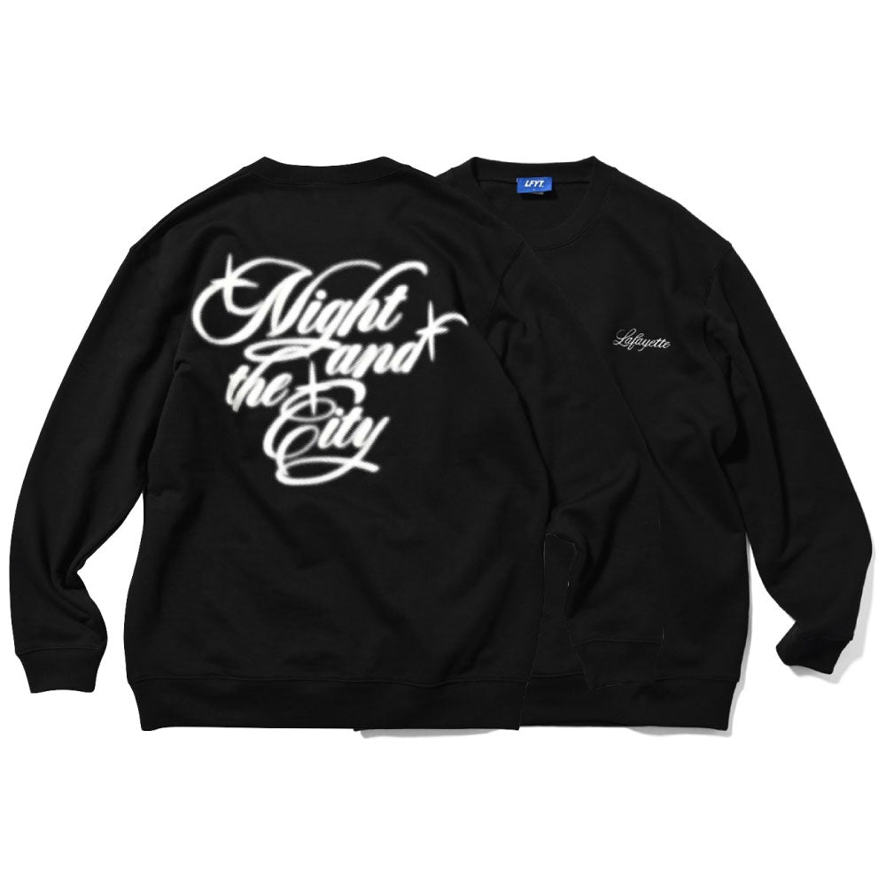 Night And The City Crewneck Sweat Shirts BLK ロゴ クルーネック スウェット