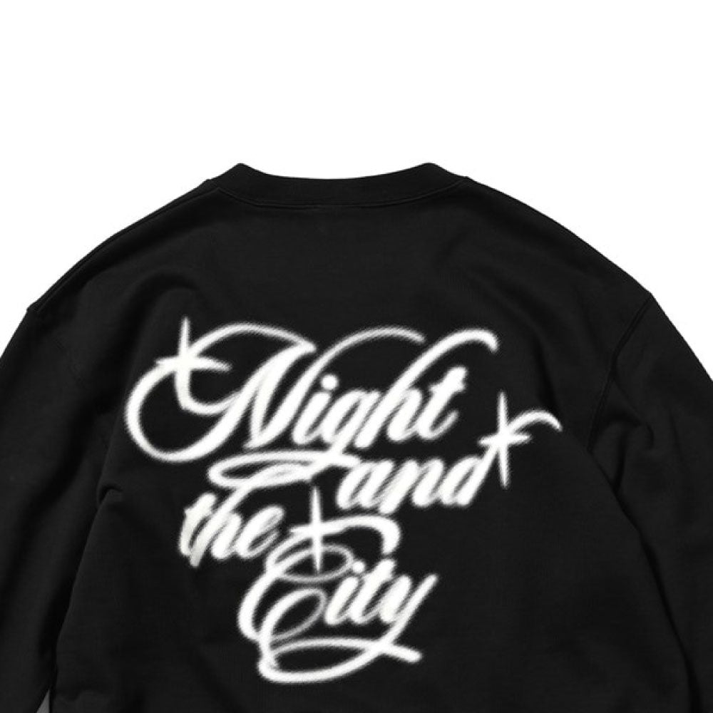 Night And The City Crewneck Sweat Shirts BLK ロゴ クルーネック スウェット