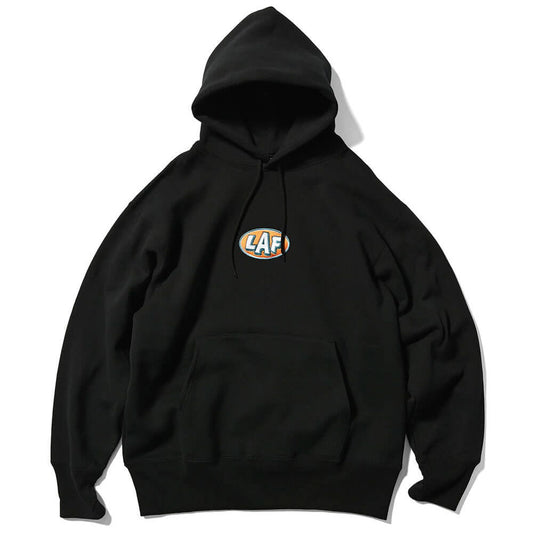 Oval LAF Logo Sweat Hoodie Parka BLK ロゴ フーディー プルオーバー パーカー