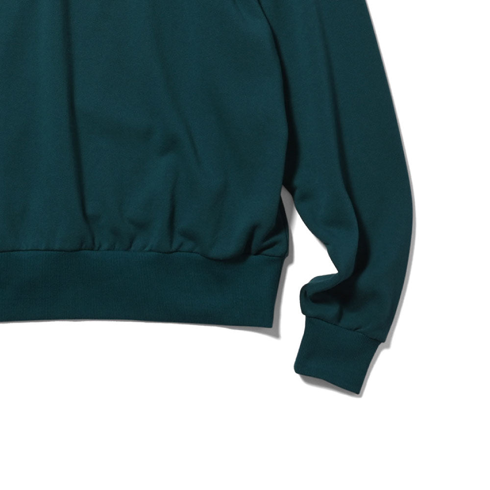 Patchwork Arch Logo Embroidery Crew Neck Sweatshirt GRN ロゴ チェック パッチ ワーク クルーネック スウェット