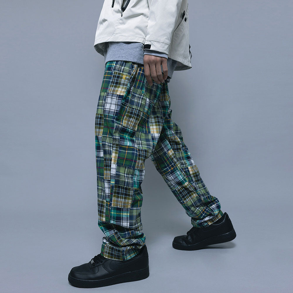 Patchwork Check Chef Pants マドラス チェック パッチワーク シェフ パンツ Green
