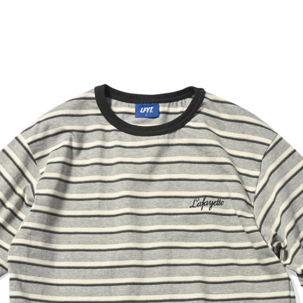 Script Logo Multi S/S Striped Tee GRY スクリプト ロゴ ボーダー 半袖 Tシャツ