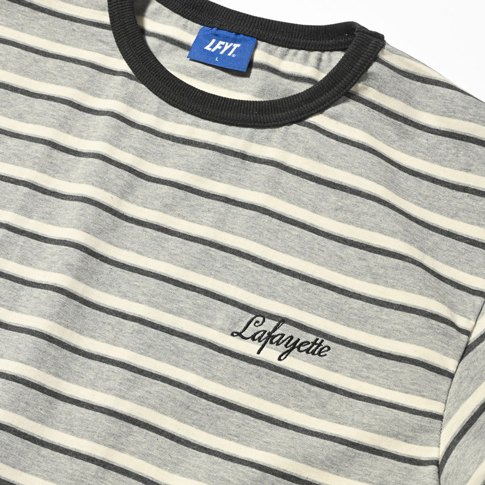 Script Logo Multi S/S Striped Tee GRY スクリプト ロゴ ボーダー 半袖 Tシャツ