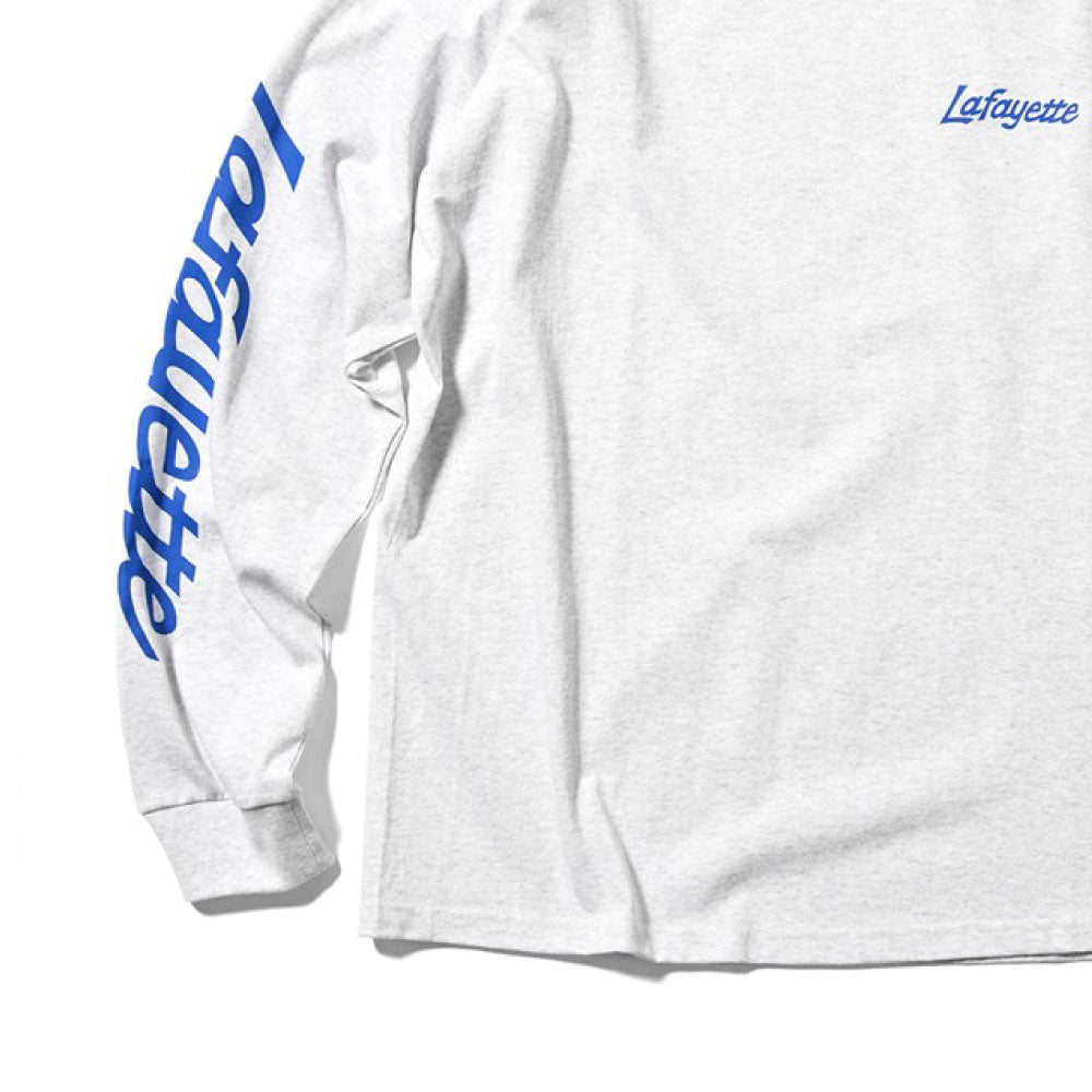 Sport Lafayette Logo L/S Tee WH/Blue ボックスシルエット 長袖 Tシャツ