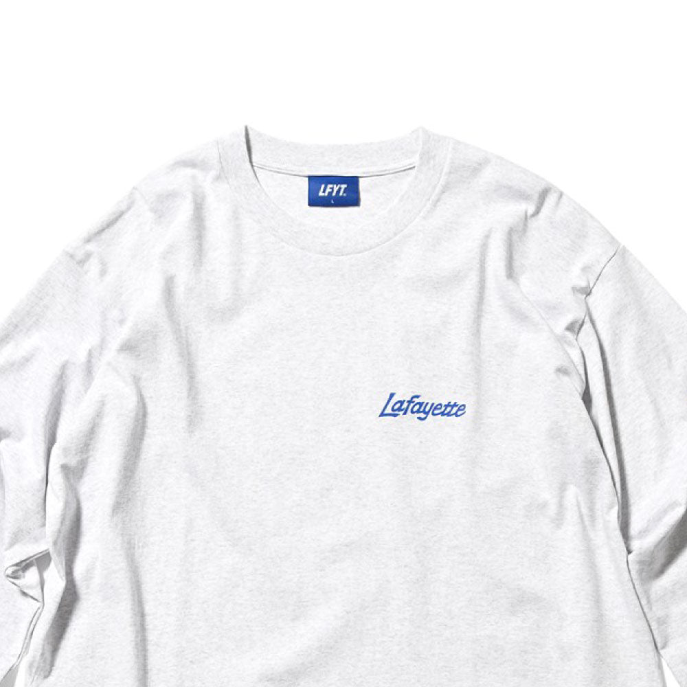 Sport Lafayette Logo L/S Tee WH/Blue ボックスシルエット 長袖 Tシャツ