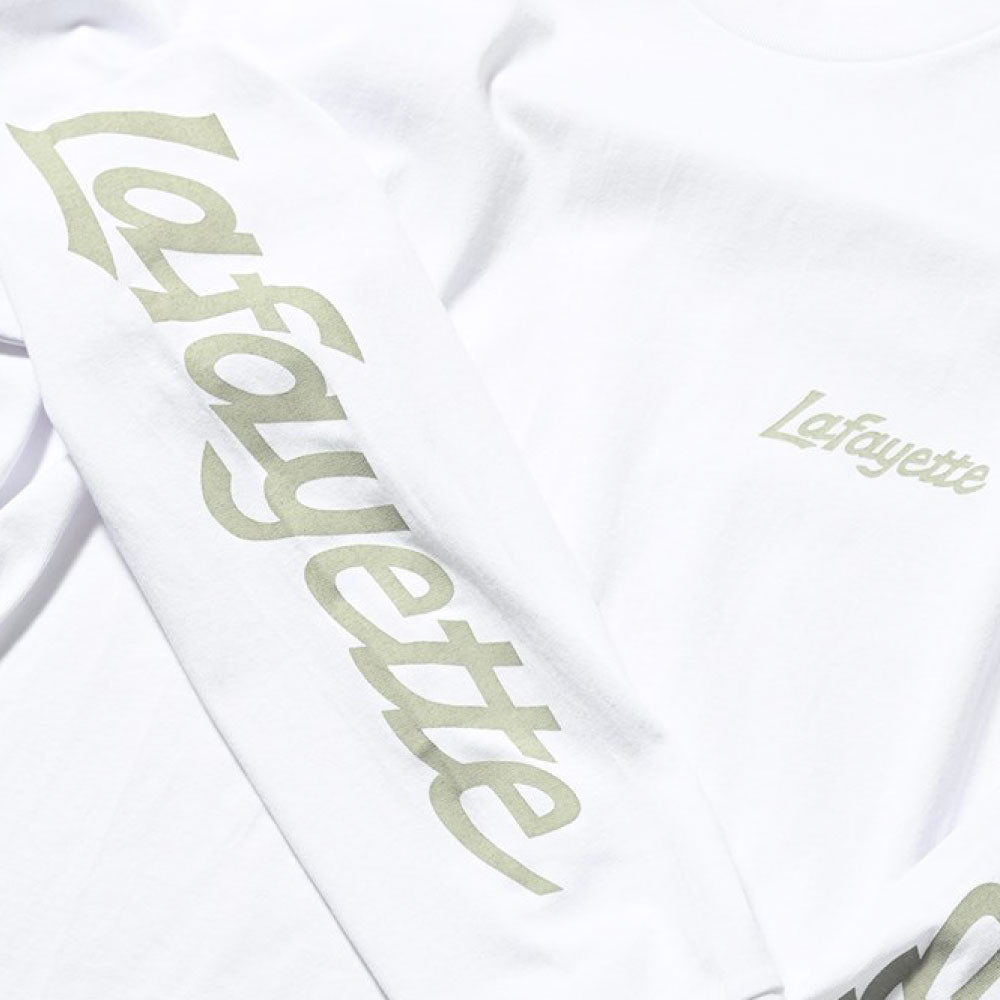 Sport Lafayette Logo L/S Tee WHT ボックスシルエット 長袖 Tシャツ