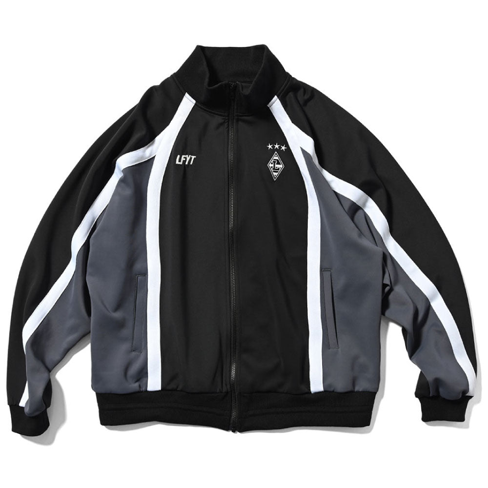 Striped Jersey Track Jacket BLK ジャージ エンブレム トラック ジャケット