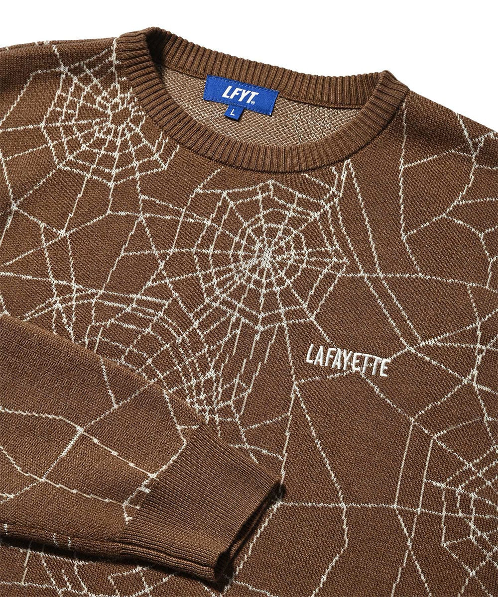 Spiderweb Knit Sweater BRN スパイダーウェブ ニット セーター