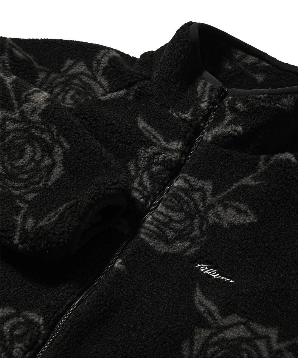 Rose Allover Patterned Fleece Jacket ローズ フリース ジャケット