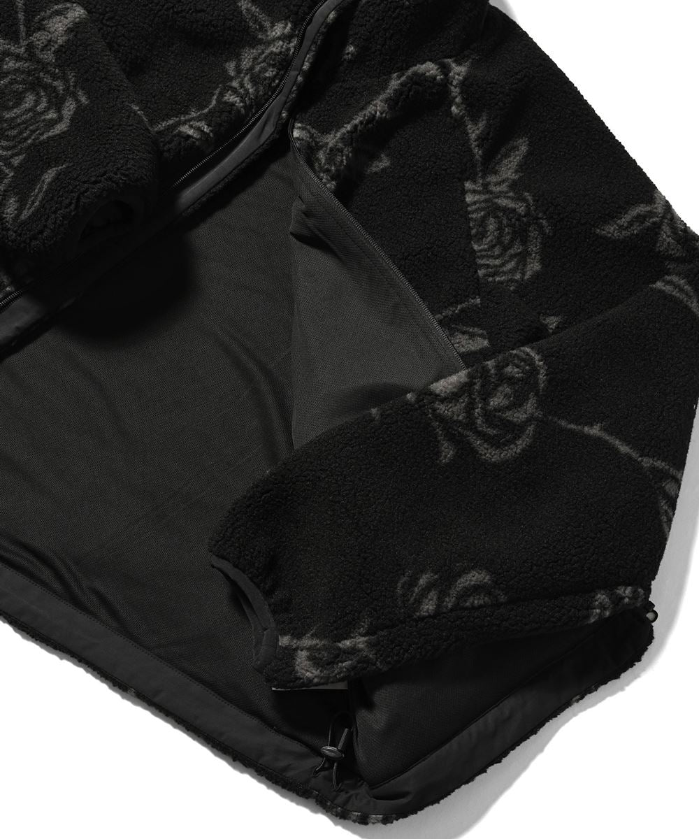 Rose Allover Patterned Fleece Jacket ローズ フリース ジャケット