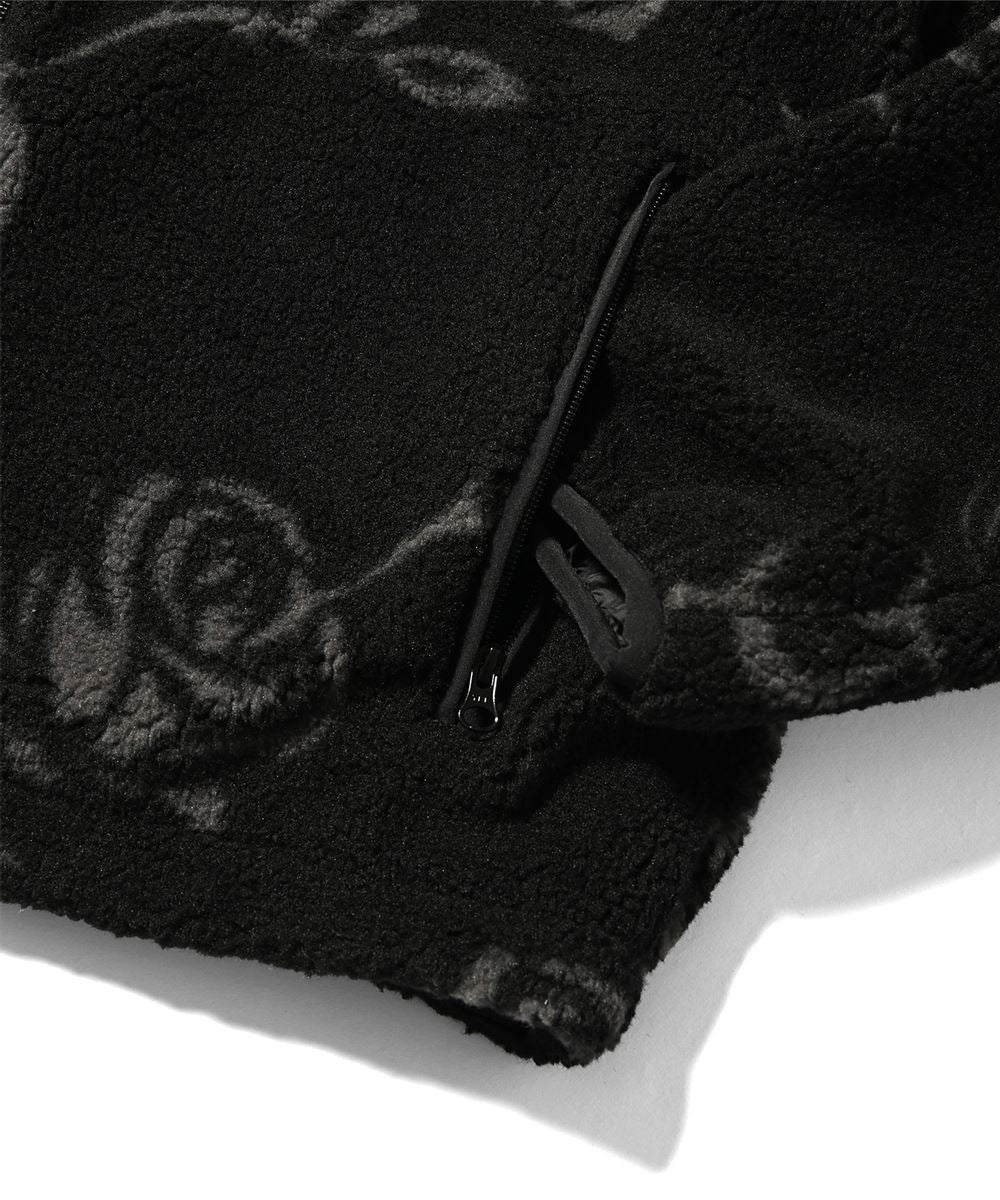 Rose Allover Patterned Fleece Jacket ローズ フリース ジャケット