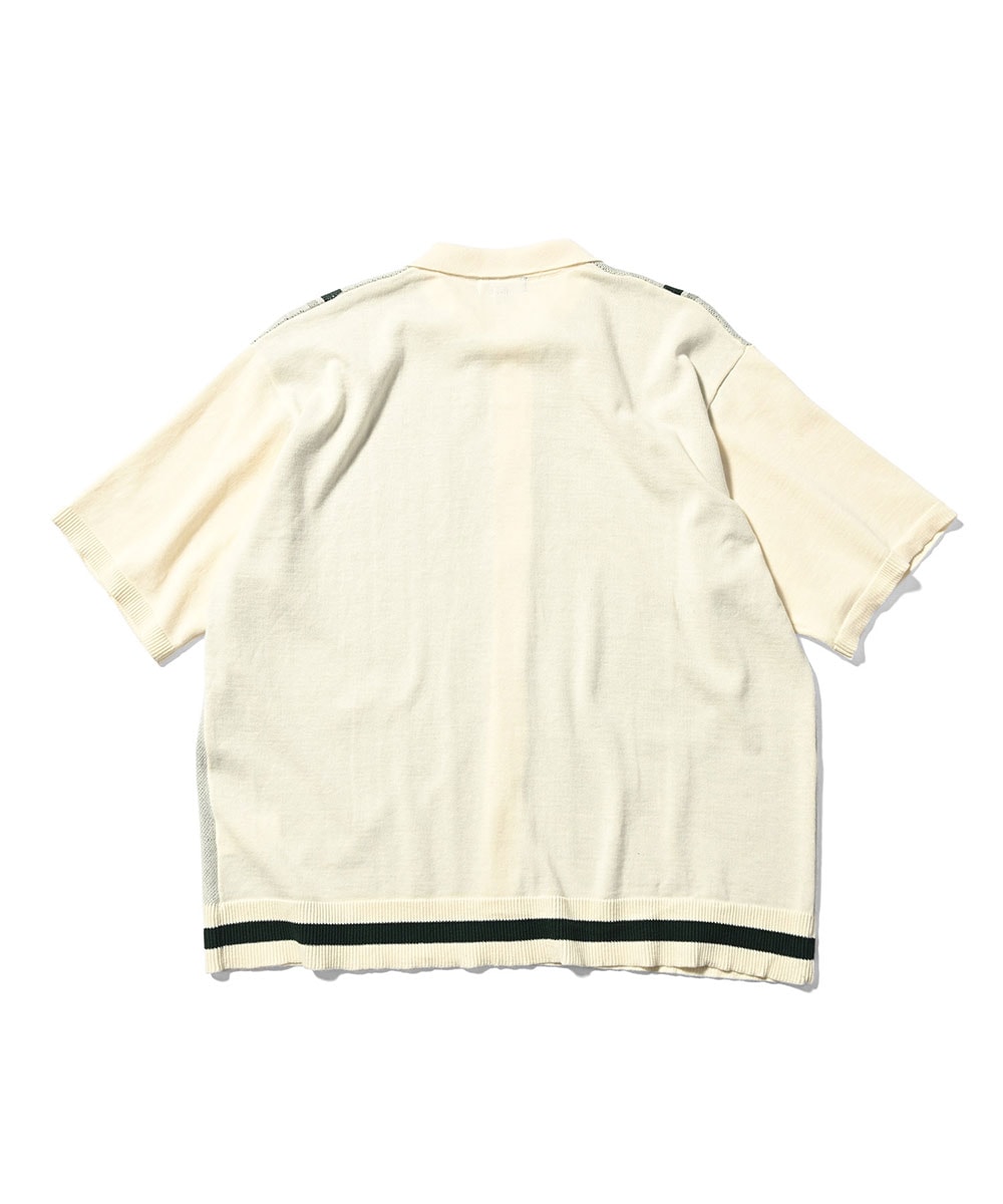 Rose Summer Knit Shirt Black サマー ニット 半袖 シャツ