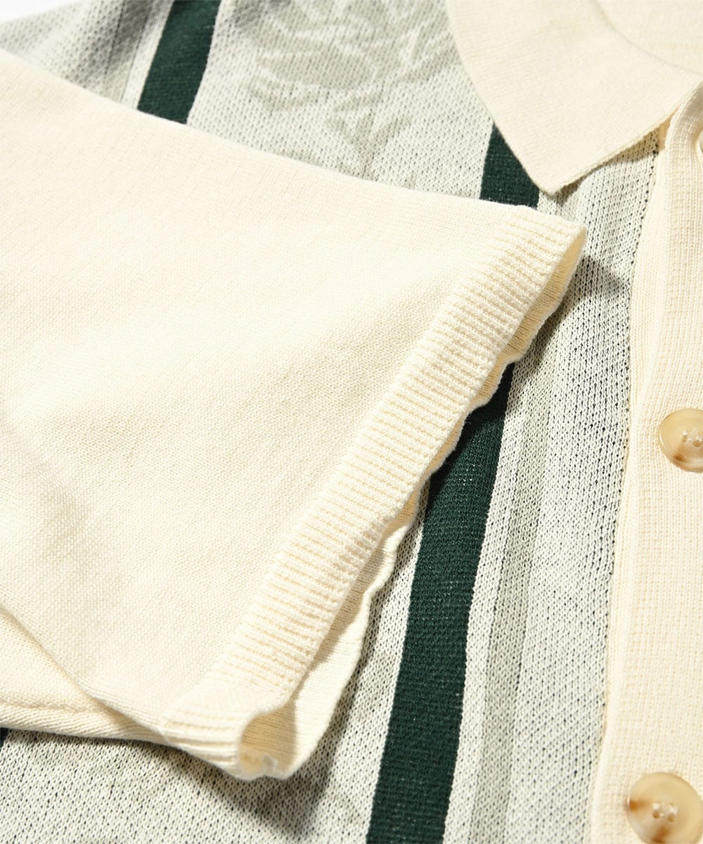 Rose Summer Knit Shirt Black サマー ニット 半袖 シャツ