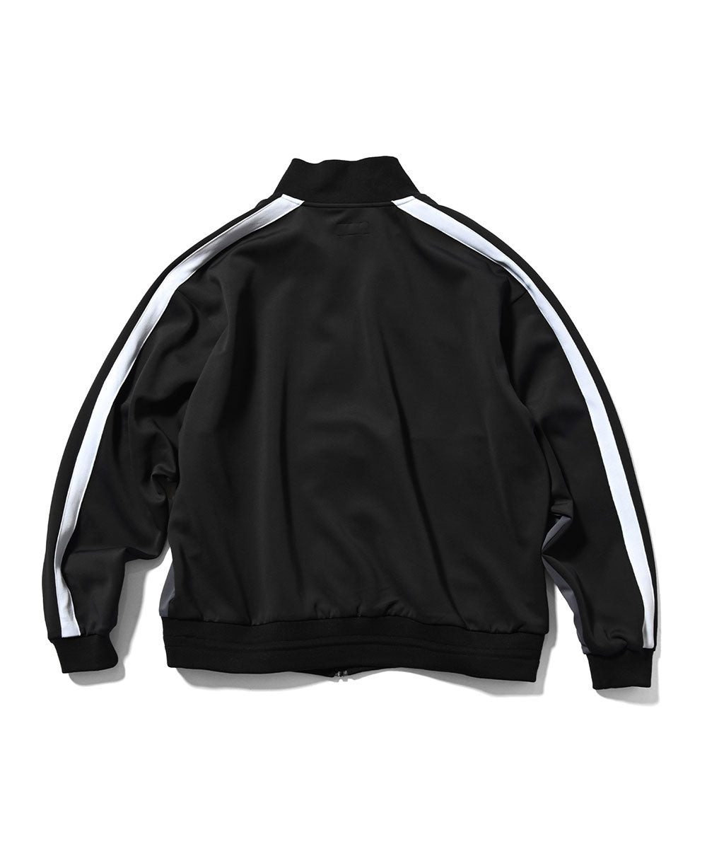 Striped Jersey Track Jacket BLK ジャージ エンブレム トラック ジャケット