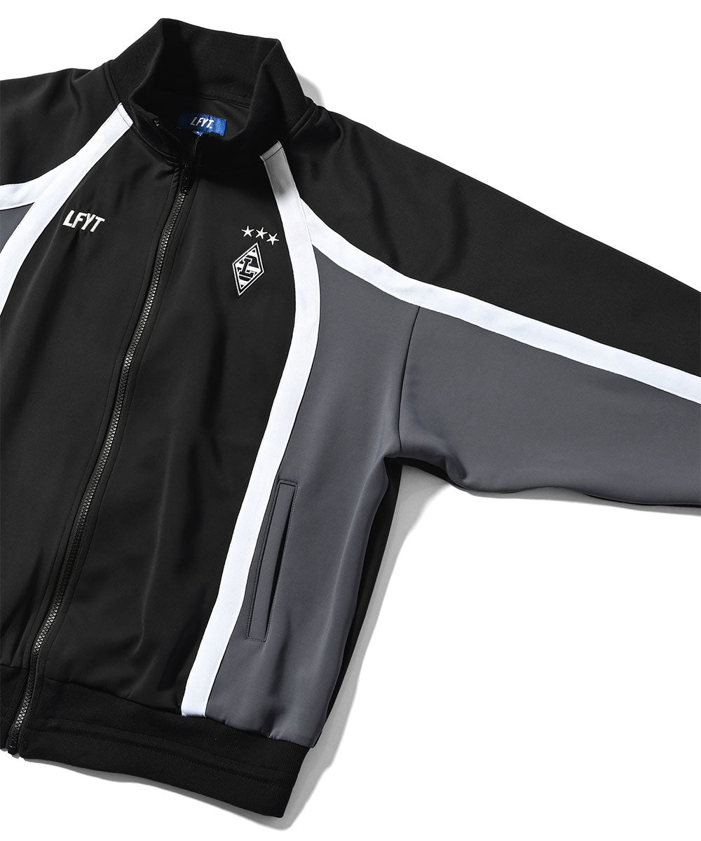 Striped Jersey Track Jacket BLK ジャージ エンブレム トラック ジャケット