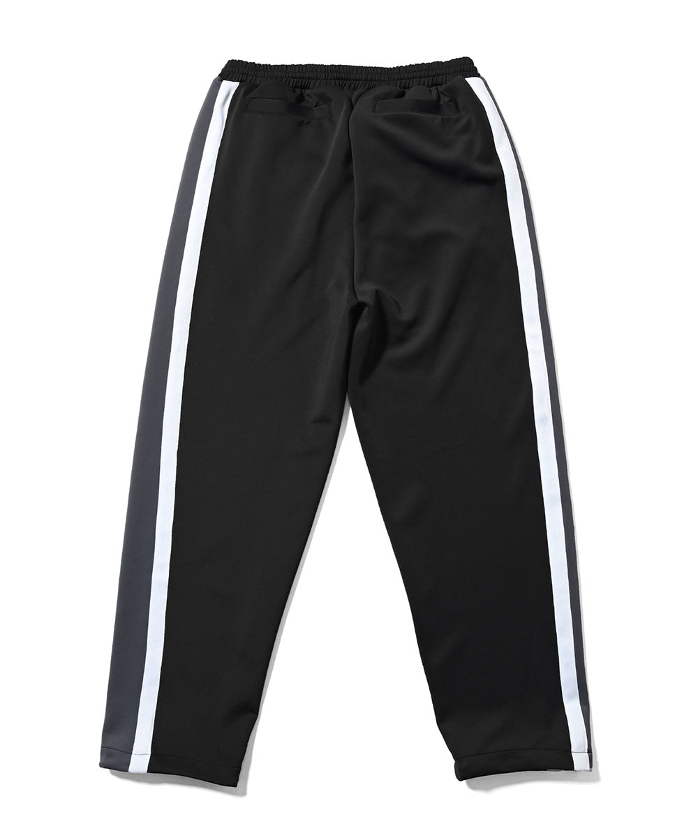 Striped Jersey Track Pants BLK ジャージ サイドライン チーム エンブレム トラック パンツ