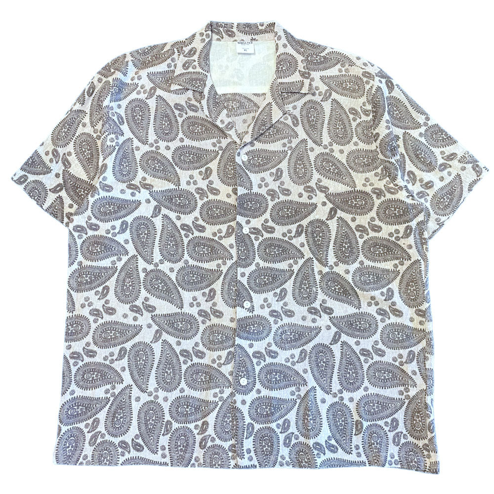 Paisley Allover S/S Linnen Like Shirts 半袖 ペイズリー シャツ