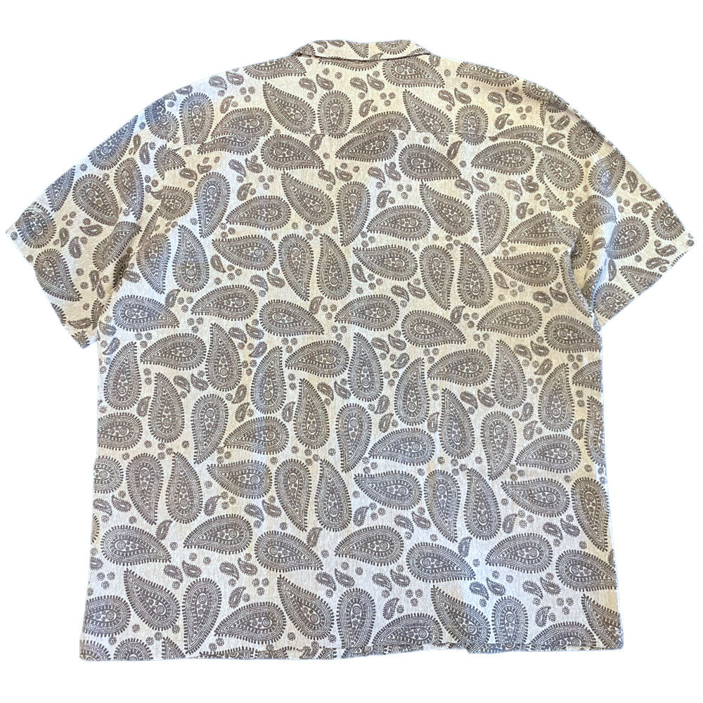 Paisley Allover S/S Linnen Like Shirts 半袖 ペイズリー シャツ