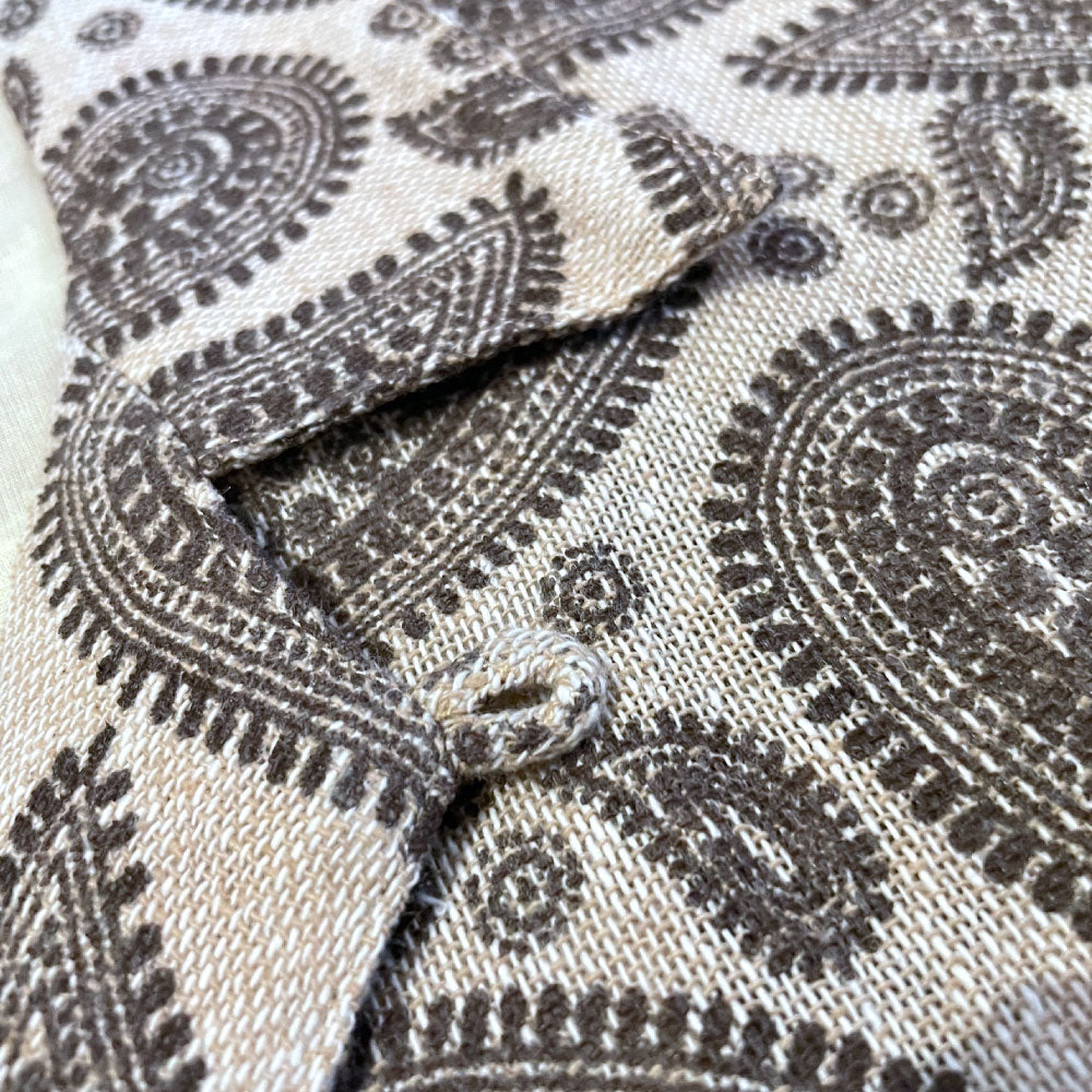 Paisley Allover S/S Linnen Like Shirts 半袖 ペイズリー シャツ