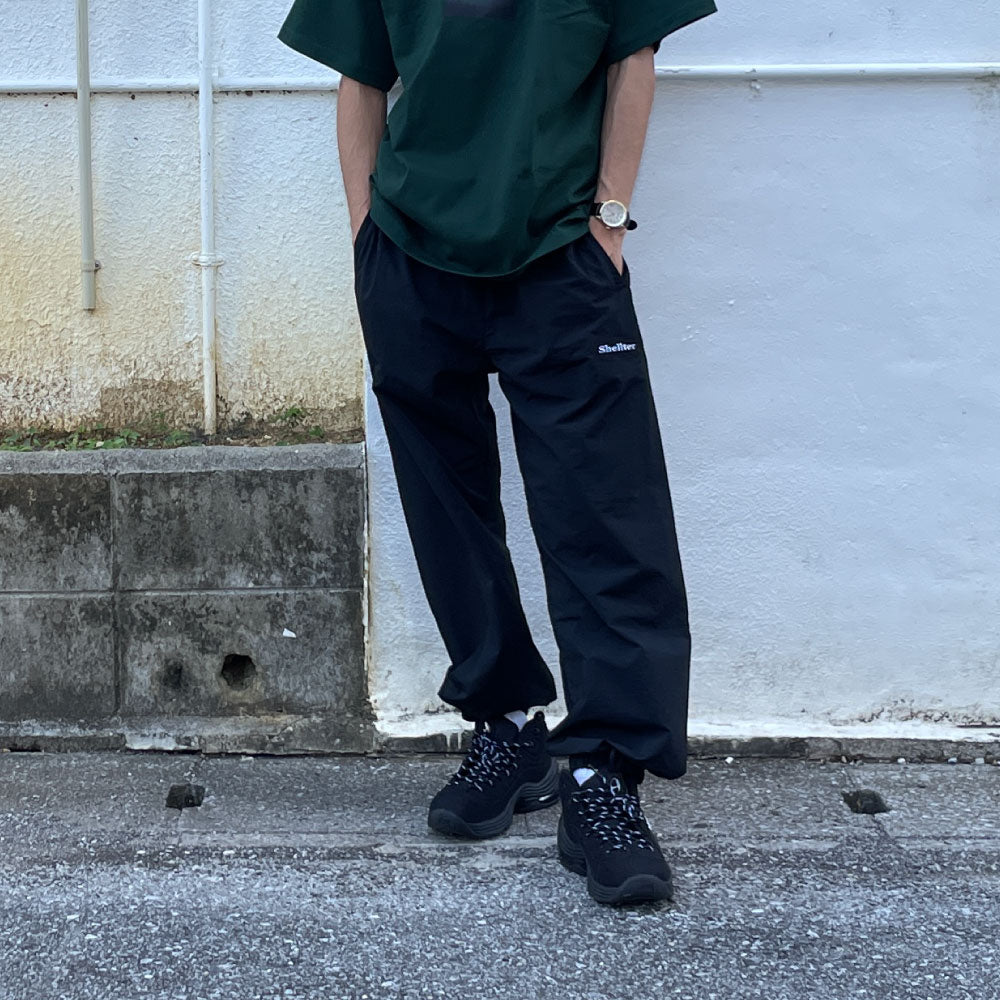Bet Logo Military Nylon Training Pants Black ミリタリー リラックス フィットトレーニング パンツ